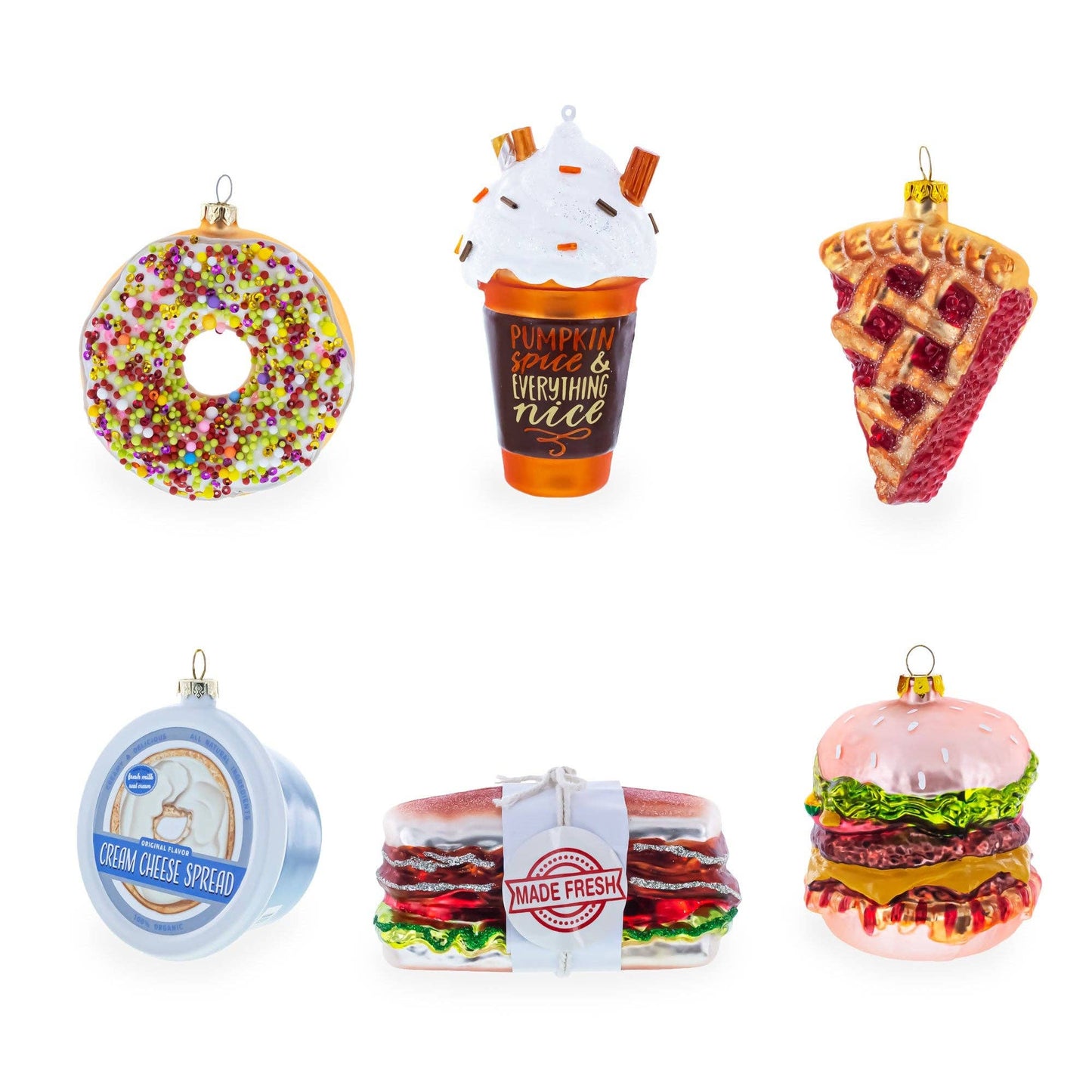 Juicy Strawberry Blown Glass Christmas Ornament