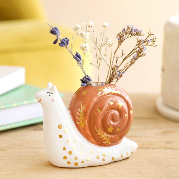 Snail Familiar Bud Vase