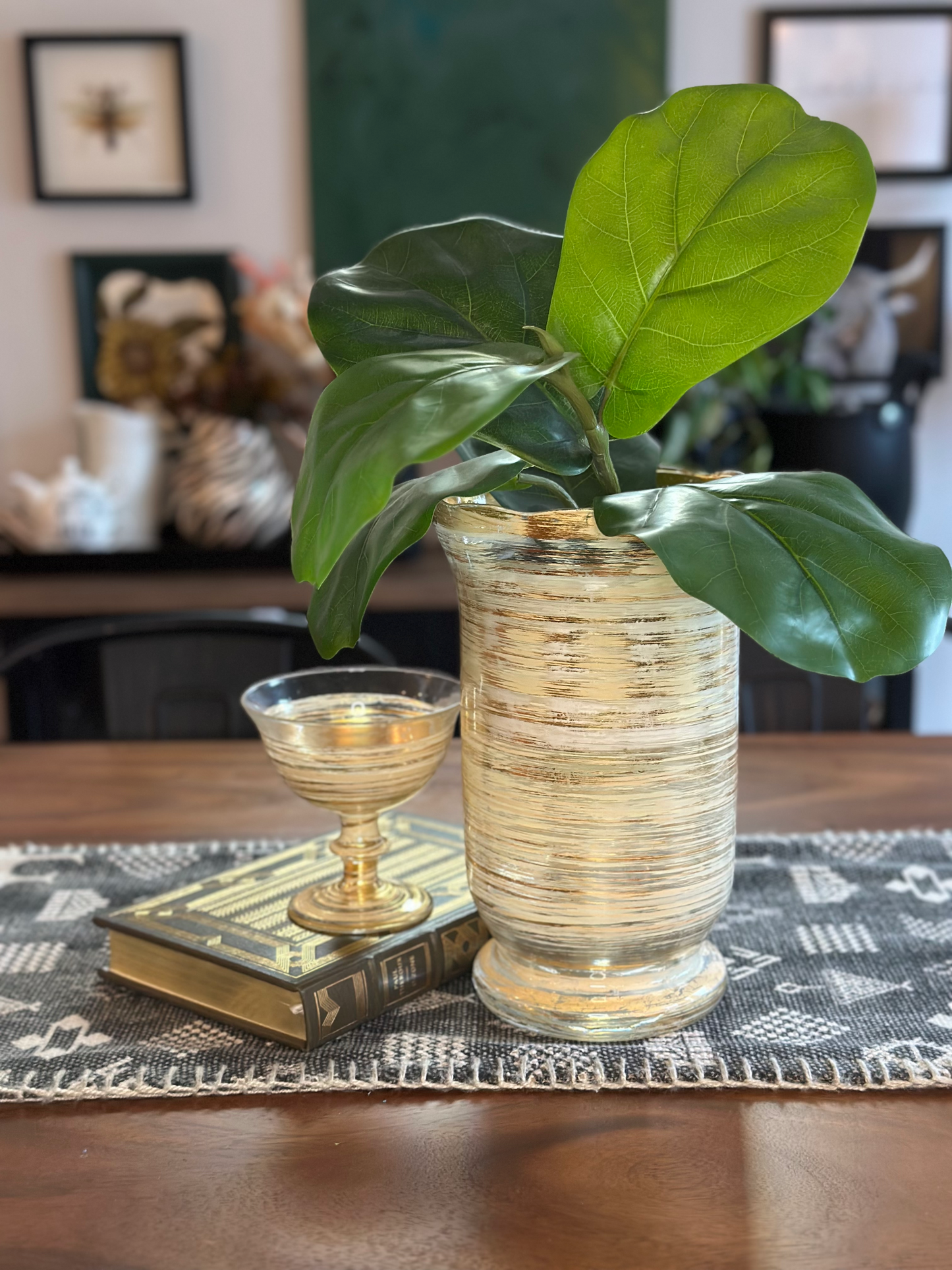 Shadowglass Pedestal Vase