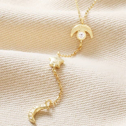 Moonlit Lariat Necklace