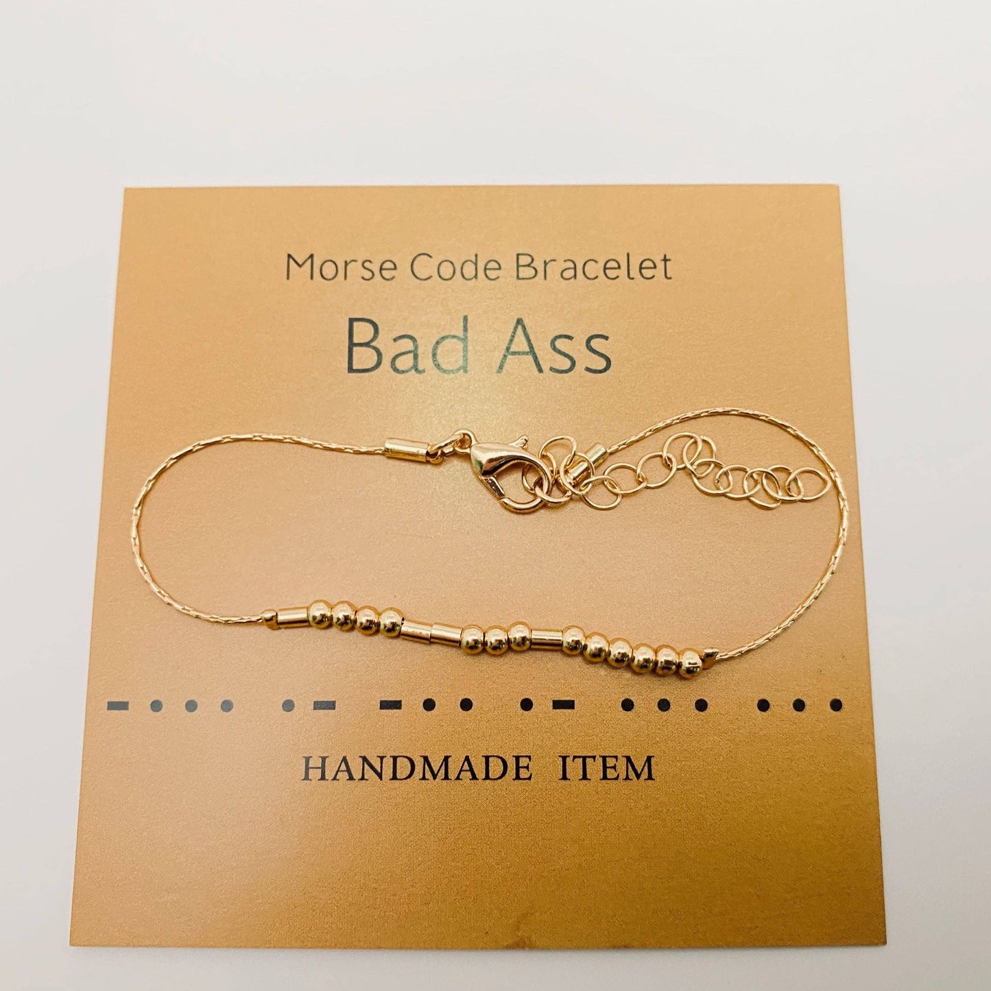 Golden Morse Code Bracelet