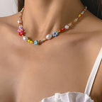 Beaded Floral Necklace