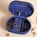 Starry Night Velvet Oval Jewelry Case