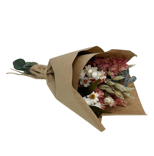 Mini Pink Larkspur & Baby Eucalyptus Bouquet