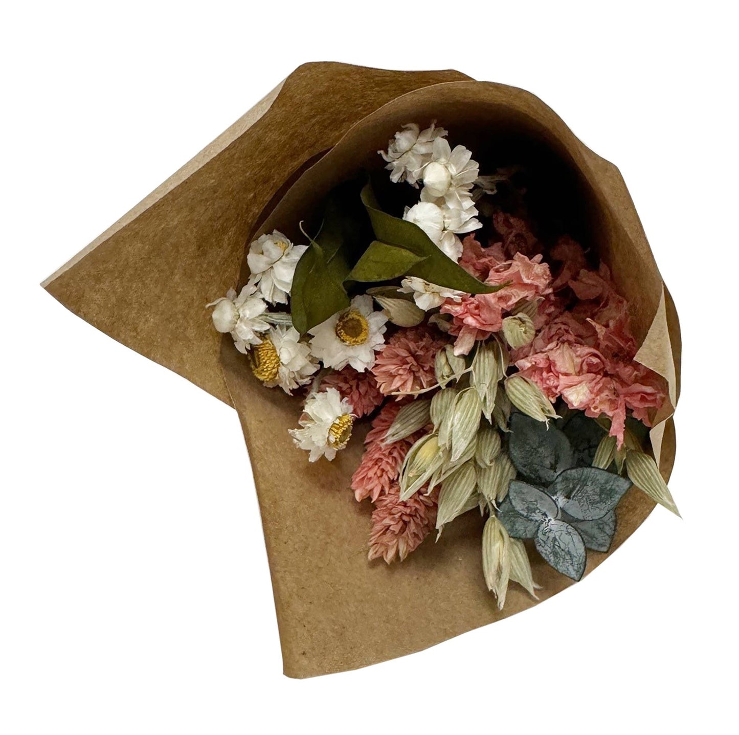 Mini Pink Larkspur & Baby Eucalyptus Bouquet