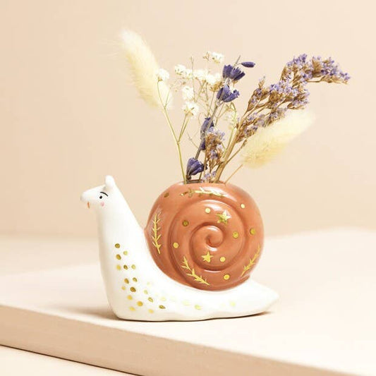 Snail Familiar Bud Vase