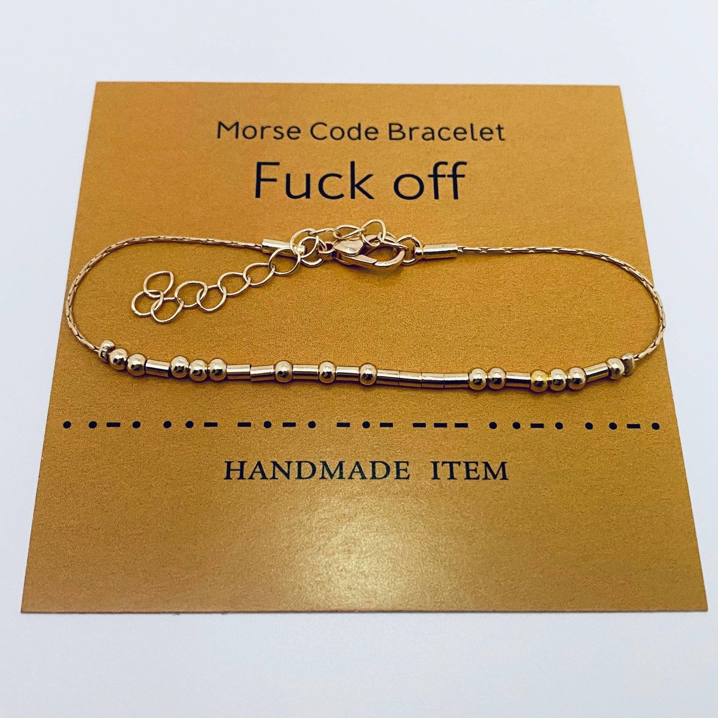 Golden Morse Code Bracelet