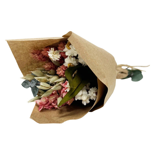 Mini Pink Larkspur & Baby Eucalyptus Bouquet