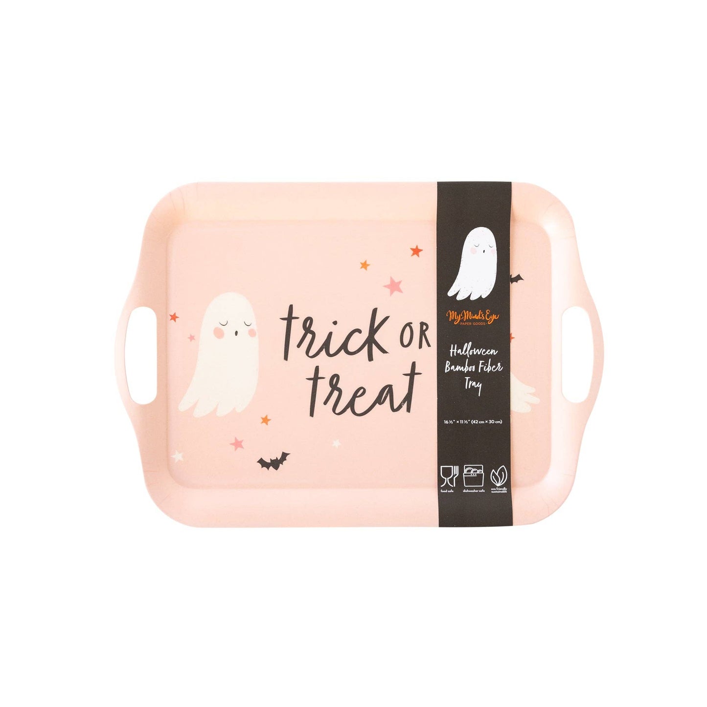 Trick or Treat Boo Bamboo Reusable Tray