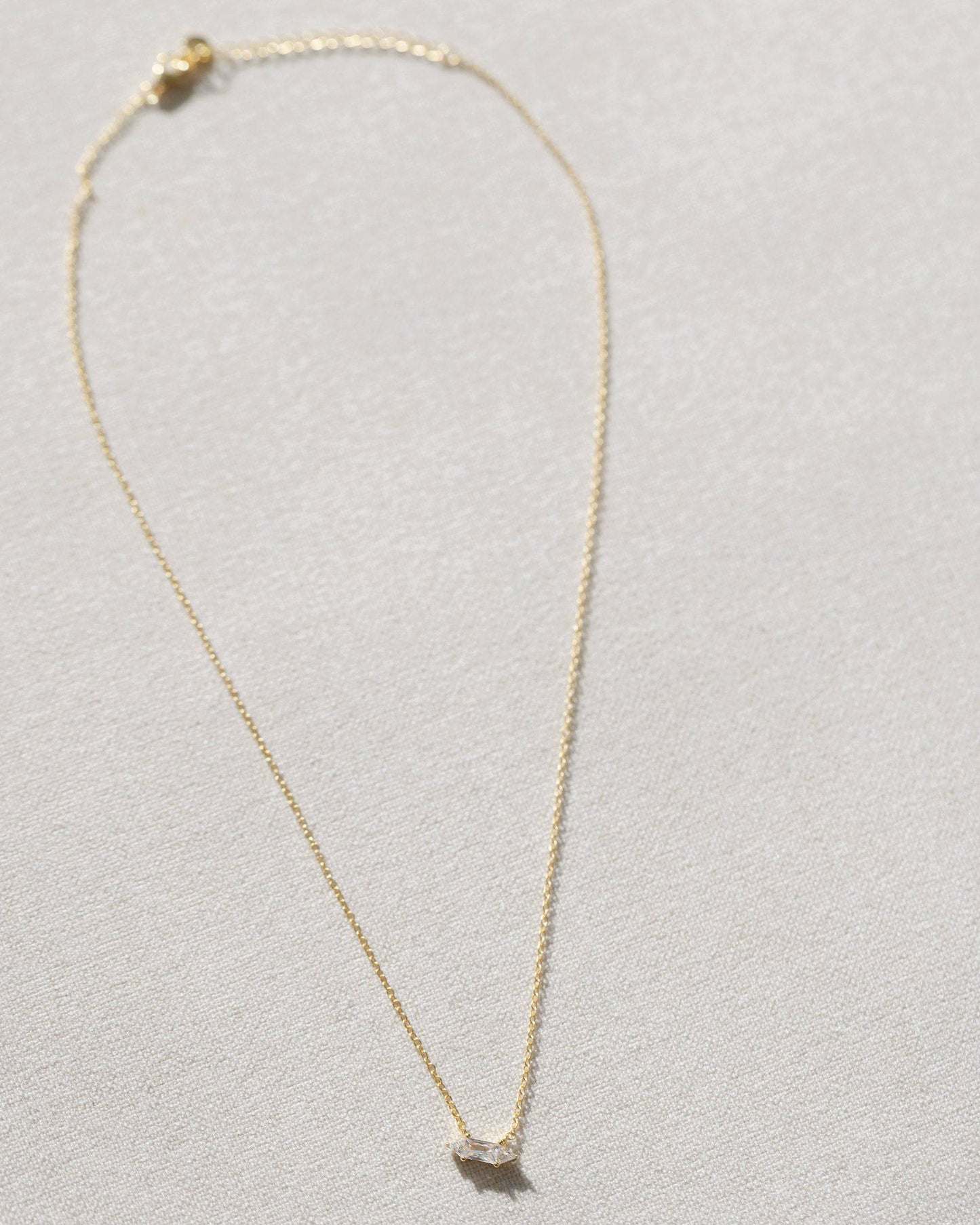 Moonlit Crystal Bar Necklace