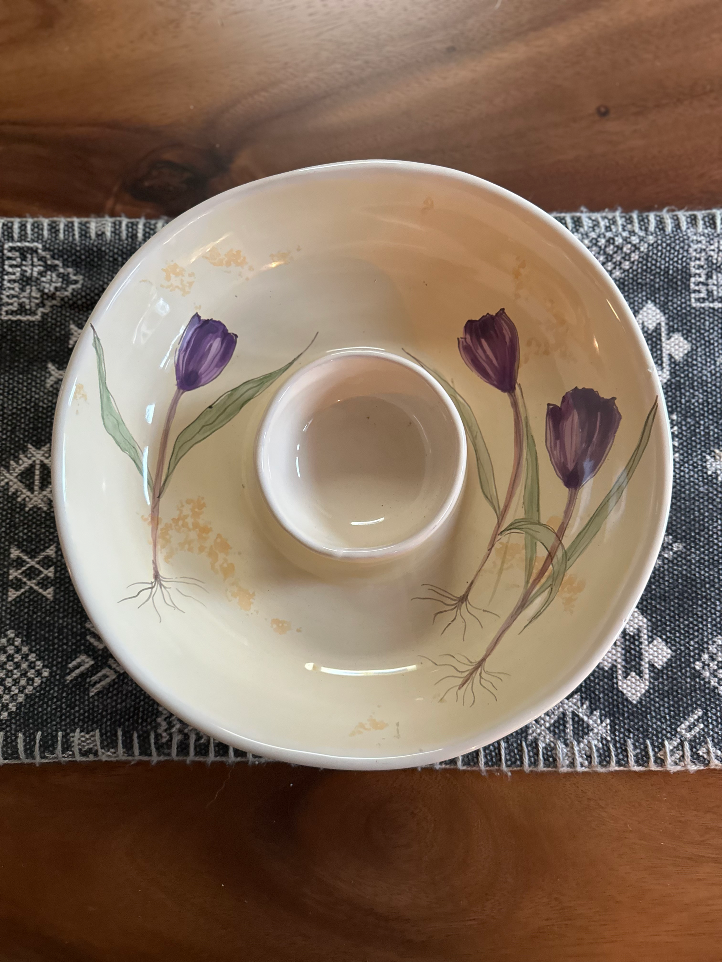 Tulip Root Chip & Dip Bowl