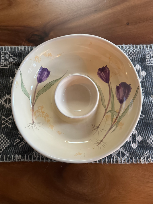 Tulip Root Chip & Dip Bowl