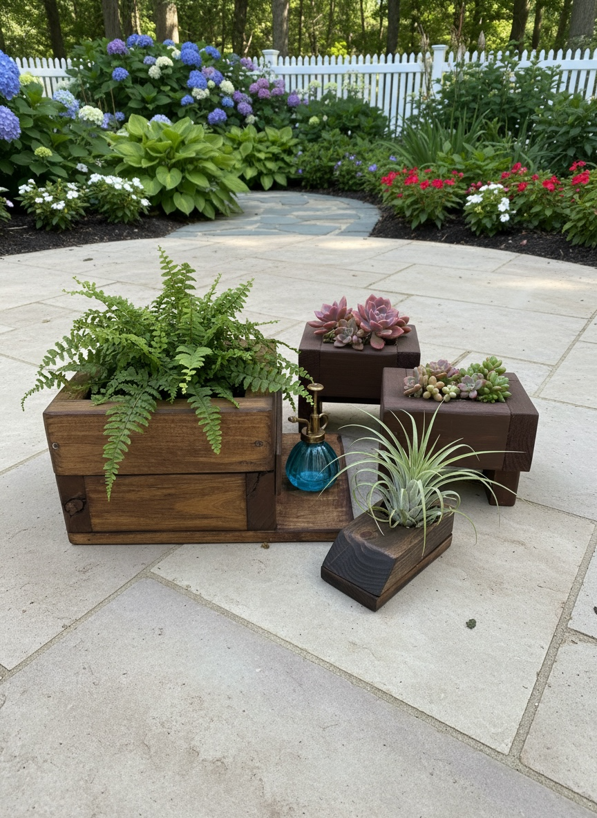 Mixed Wood Planters