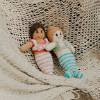 Handcrafted Tiny Turquoise Mermaid Baby Rattle