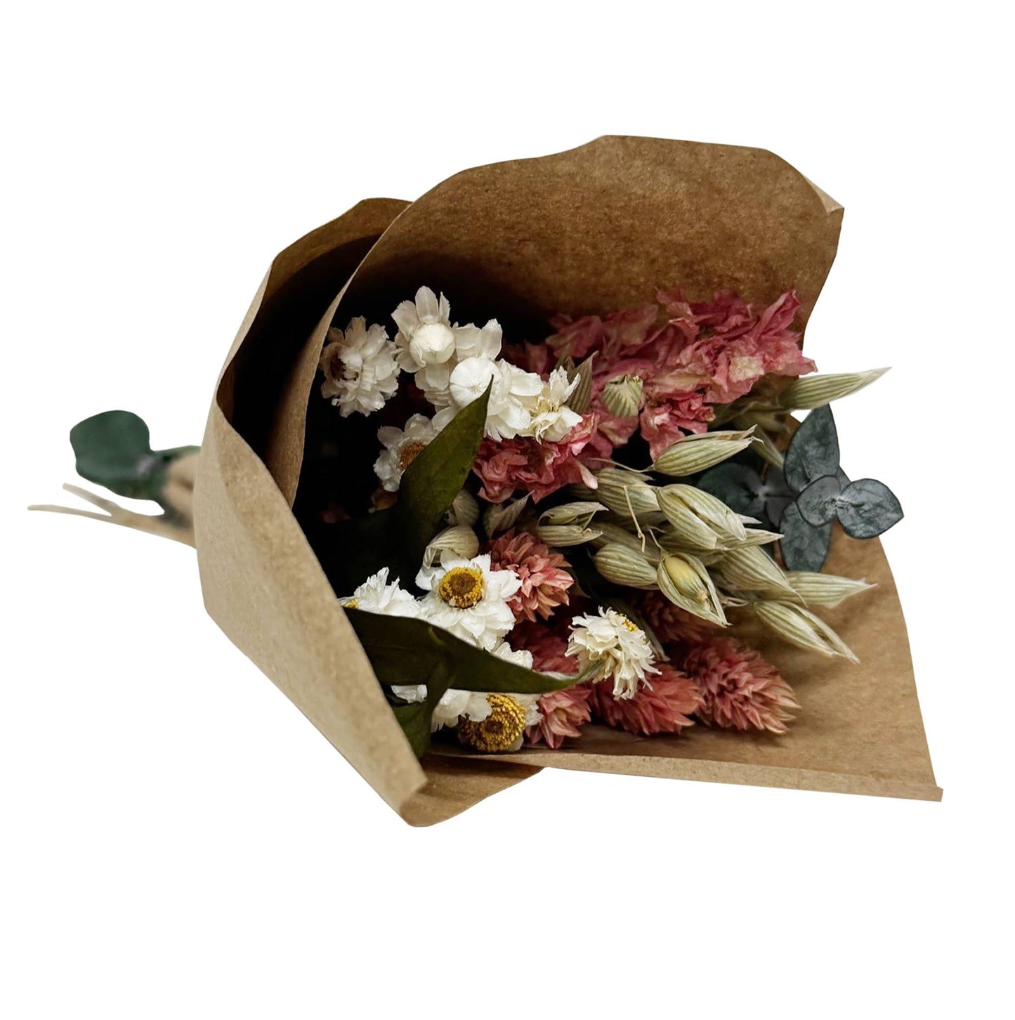 Mini Pink Larkspur & Baby Eucalyptus Bouquet