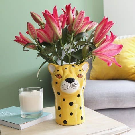 Leopard Guardian Vase