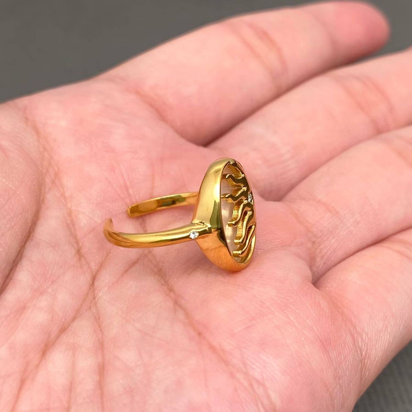 Inlaid Shell Sun Ring