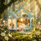 DIY Miniature House Kit: Tea Loft Cottage
