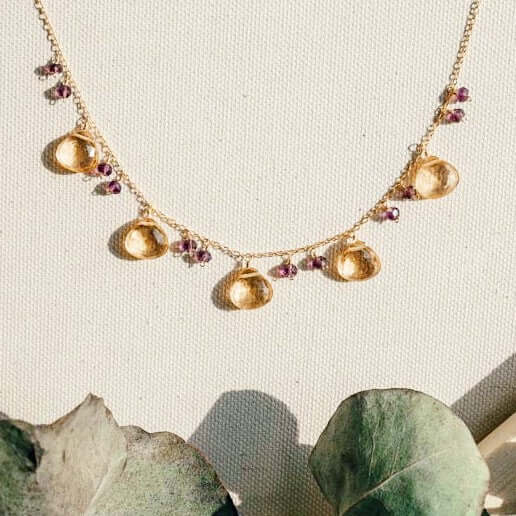 Citrine + Amethyst Spark Necklace (Abundance + Clarity)