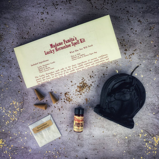 Lucky Horseshoe Candle Spell Kit – Ritual Candle for Luck, Power & Opportunity