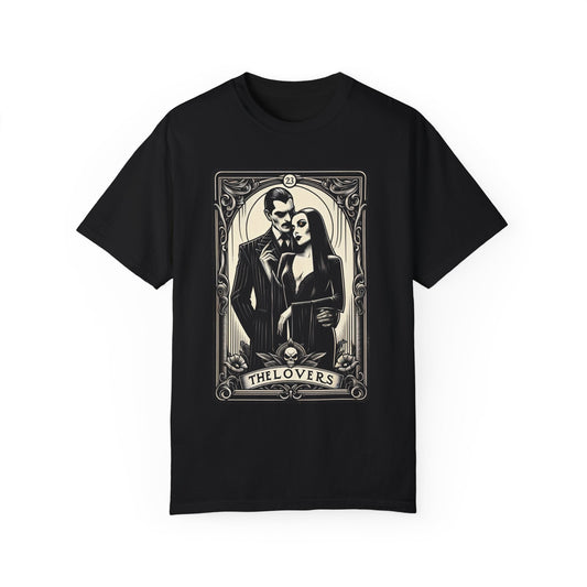 The Lovers Morticia & Gomez Tarot Card Comfy Tee